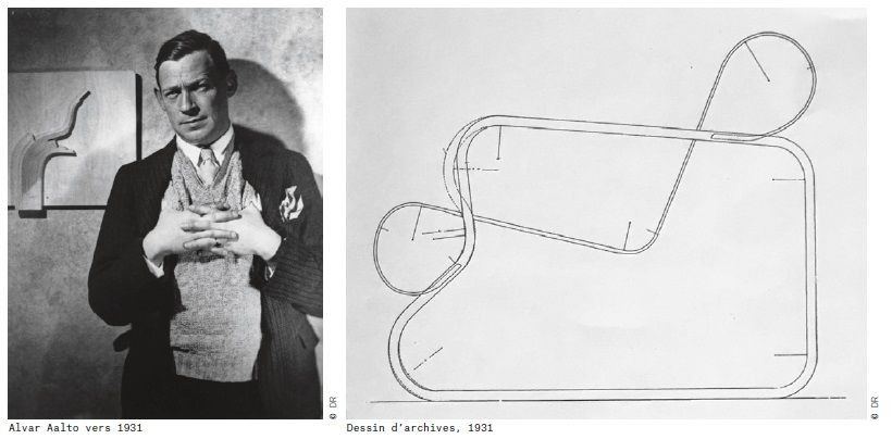 Alvar AALTO 1898 - 1976 Fauteuil dit "Paimio" -Création 1932 Structure et assise en bouleau courbé