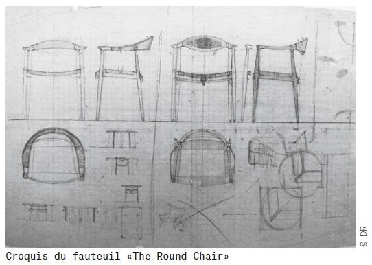 Hans J. WEGNER 1914-2007 Paire de fauteuils mod. JH 501 dits « The Round chair » – 1950Model JH 501 Structure en teck, assise et dos...