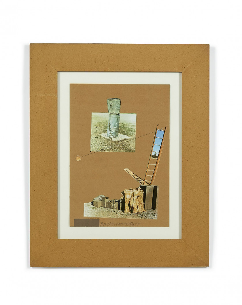 Robert RAUSCHENBERG (1925 - 2008) Composition - issue de l'album "Man Ray" - 1975 Lithographie offset, sérigraphie, collage et papie..