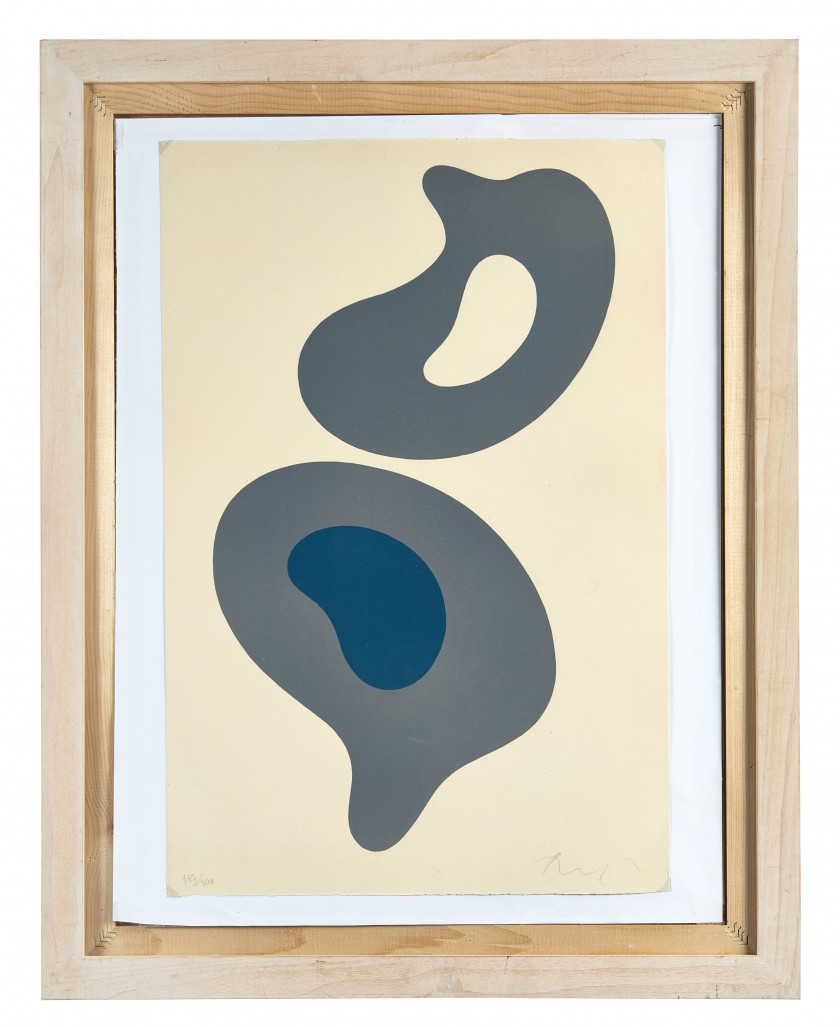 Hans ARP (Strasbourg, 1887 - Bâle, 1966) Configuration - 1951 Lithographie en couleurs