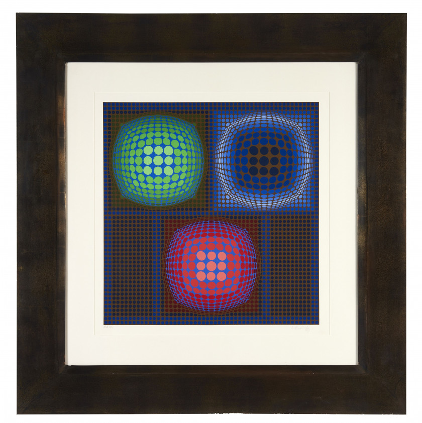 Victor VASARELY (1906 - 1997) Vancouver - 1982 1 planche Sérigraphie en couleurs