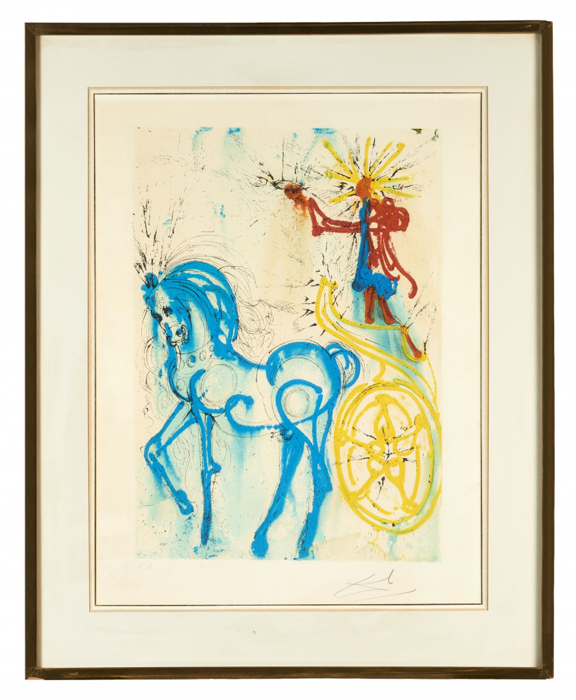 Salvador DALI (1904 - 1989) Les Chevaux Daliniens - 1970/72 5 lithographies en couleurs de la série de 25