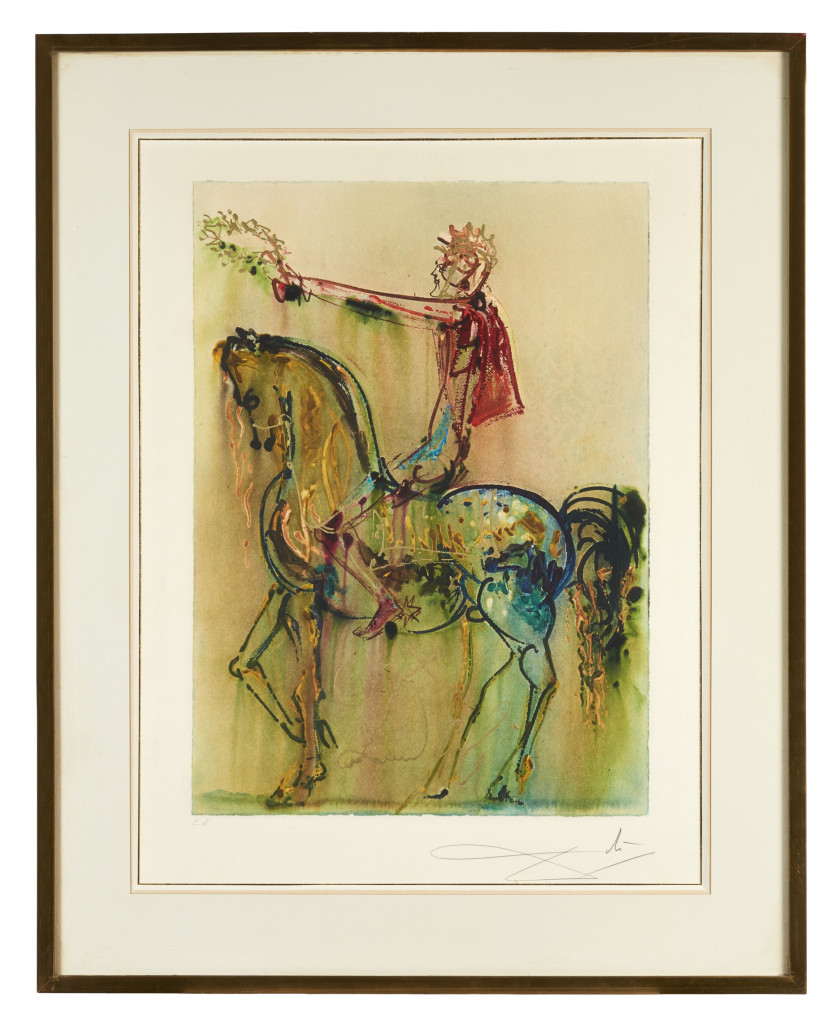 Salvador DALI (1904 - 1989) Les Chevaux Daliniens - 1970/72 5 lithographies en couleurs de la série de 25