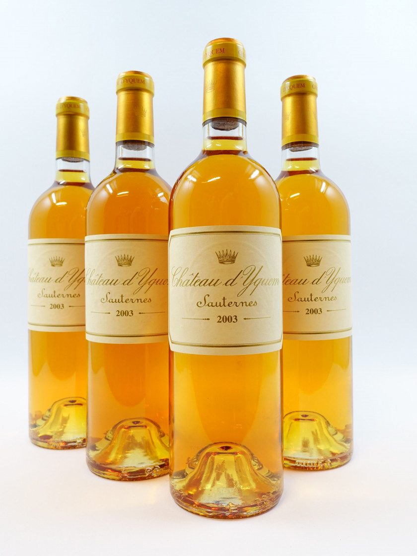 4 bouteilles CHÂTEAU D'YQUEM 2003 1er cru Supérieur Sauternes