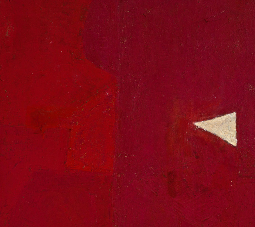 Serge POLIAKOFF (1900 - 1969) ROUGE - 1952 Huile sur toile