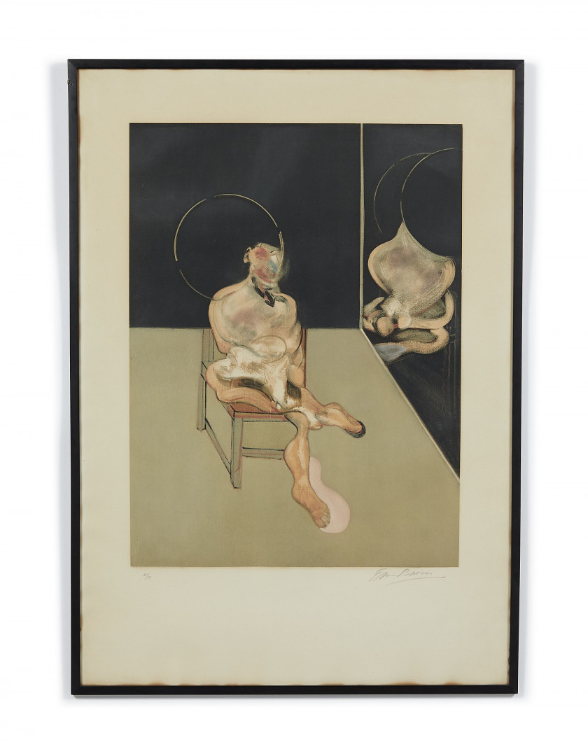 Francis BACON (1909-1992) Seated Figure - 1983 Eau-forte et aquatinte en couleurs