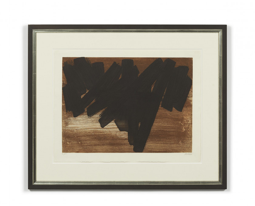 Pierre SOULAGES (Né en 1919) Eau-Forte V - 1957