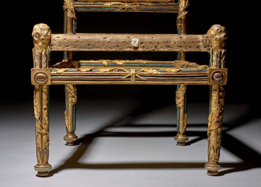 ¤ SUITE DE MOBILIER ROYAL À CHÂSSIS D'ÉPOQUE LOUIS XVI PAR GEORGES JACOB ET JEAN-BAPTISTE RODE LIVRÉE POUR LE COMTE D'ARTOIS (1757-18