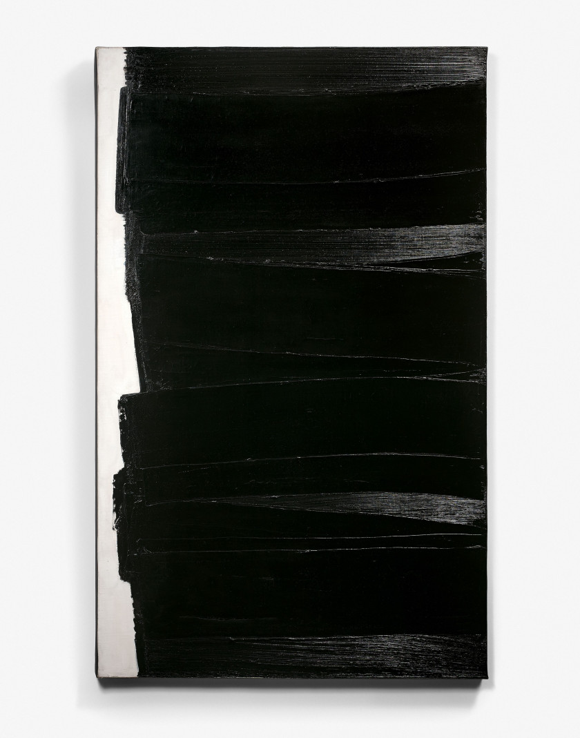 Pierre SOULAGES (Né en 1919) PEINTURE 130 x 81 CM, 27 JANVIER 1981 - 1981 Huile sur toile