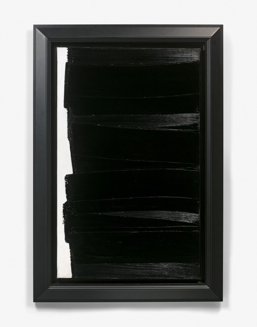 Pierre SOULAGES (Né en 1919) PEINTURE 130 x 81 CM, 27 JANVIER 1981 - 1981 Huile sur toile