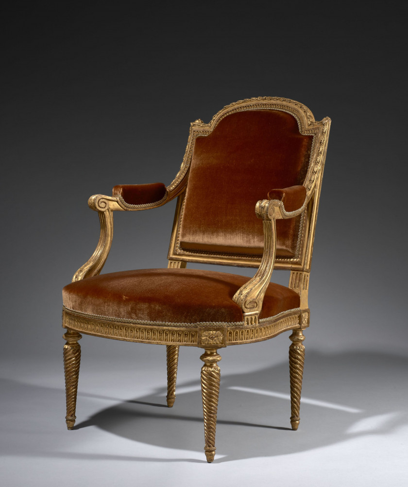 FAUTEUIL À LA REINE D'ÉPOQUE LOUIS XVI Estampille de Georges Jacob