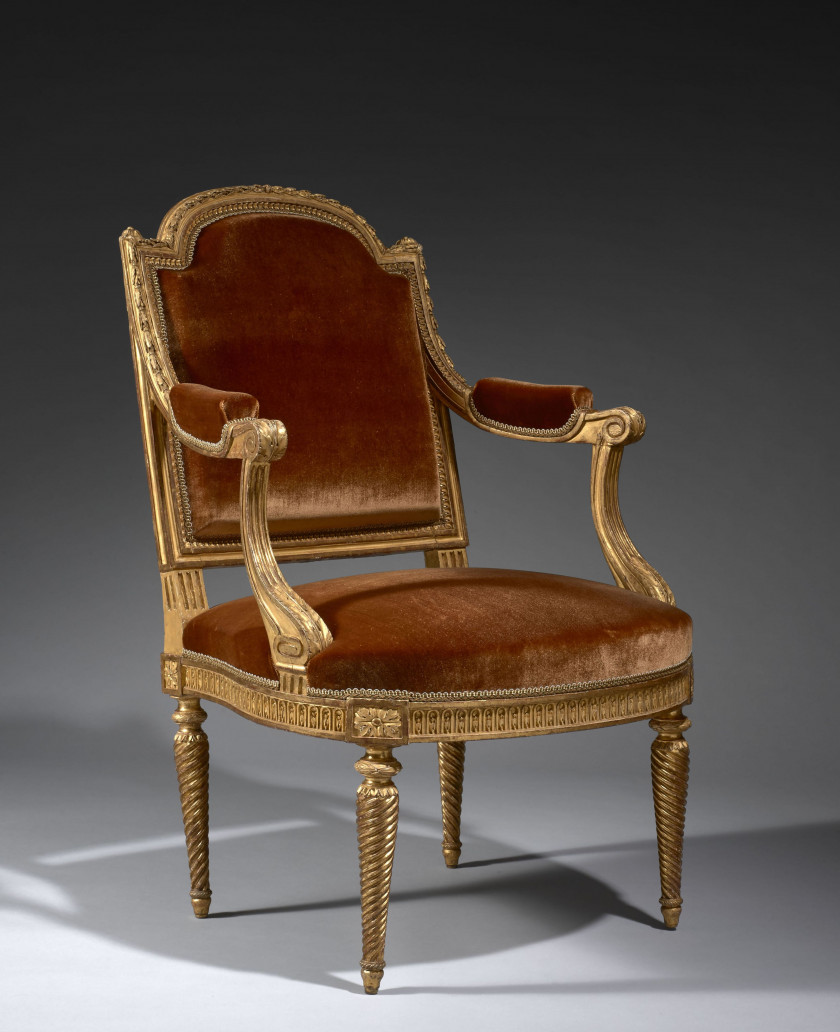 FAUTEUIL À LA REINE D'ÉPOQUE LOUIS XVI Estampille de Georges Jacob