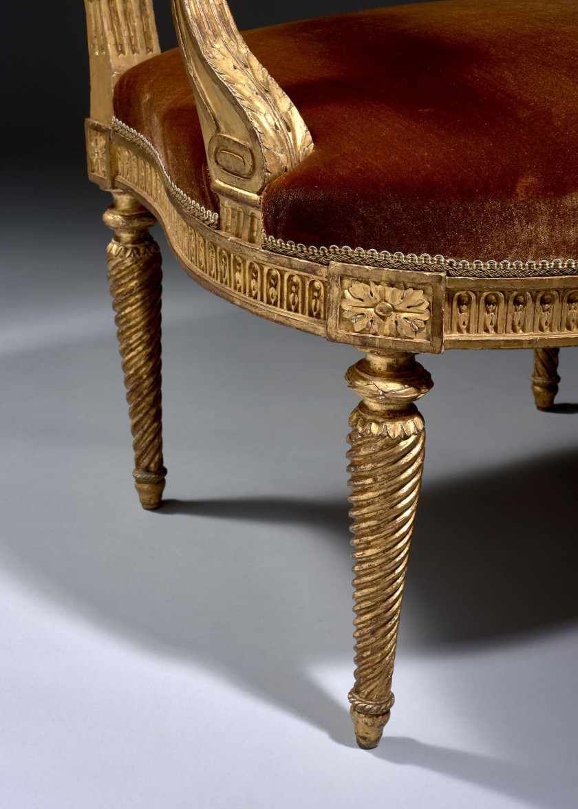 FAUTEUIL À LA REINE D'ÉPOQUE LOUIS XVI Estampille de Georges Jacob