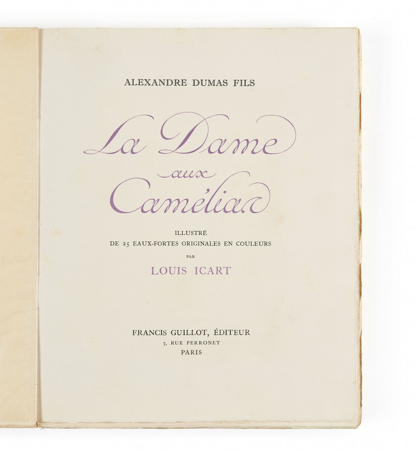 DUMAS fils (Alexandre)  La Dame aux camélias.