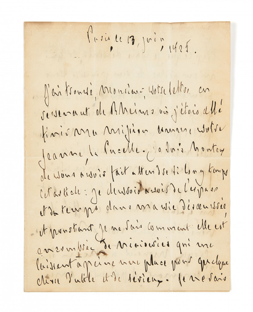 CHATEAUBRIAND (François-René)  Lettre autographe signée.