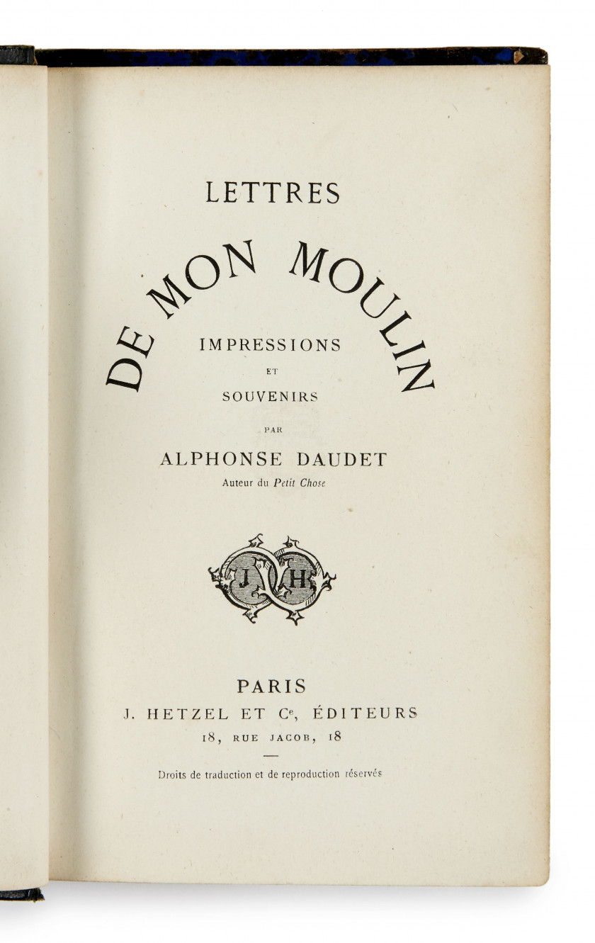 DAUDET (Alphonse)  Lettres de mon moulin. Impressions et souvenirs.