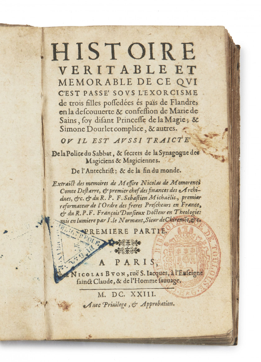 LE NORMANT DE CHIREMONT  Histoire véritable et mémorable de ce qui s'est passé sous l'exorcisme de trois filles possédées ès païs de.