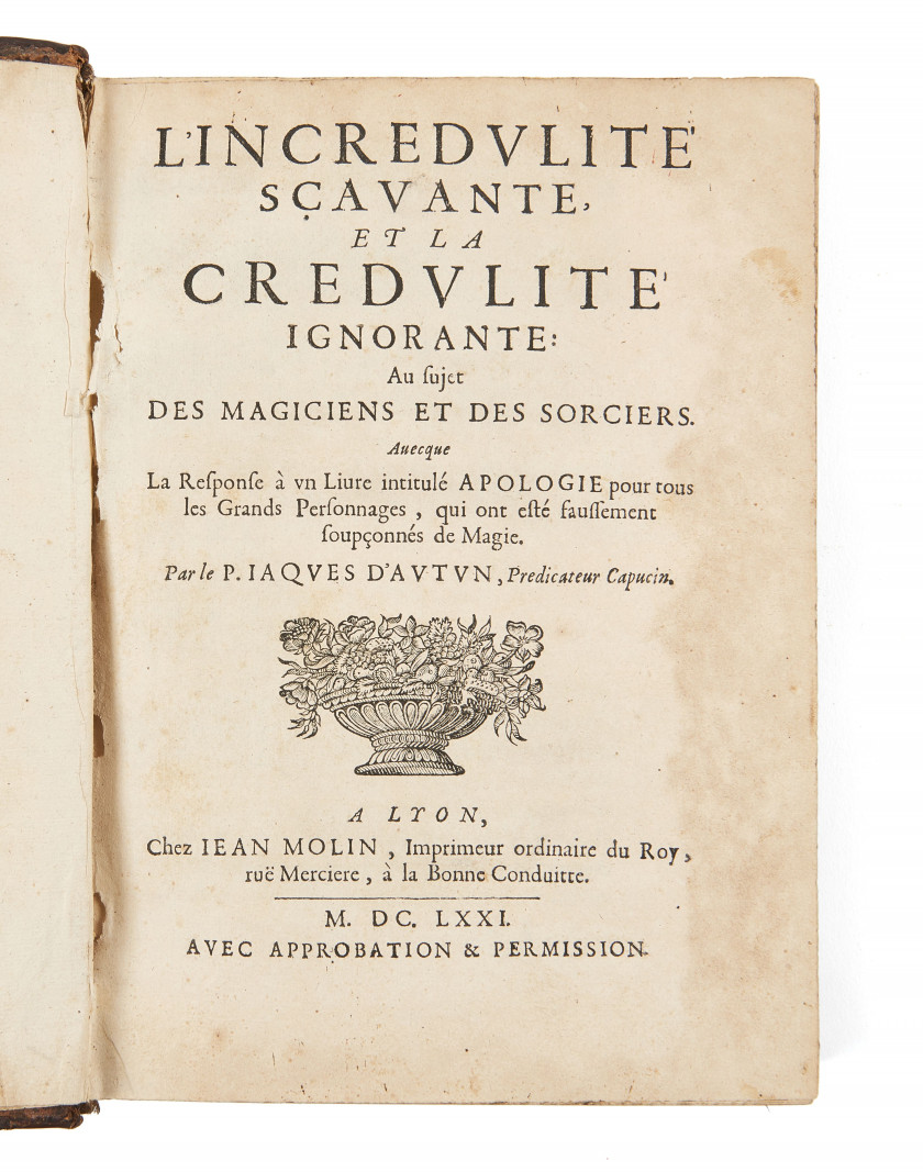 AUTUN (Jacques d') [Pseud. de CHEVANNES (Jacques de)]  L'incrédulité savante et la crédulité ignorante au sujet des magiciens et des.