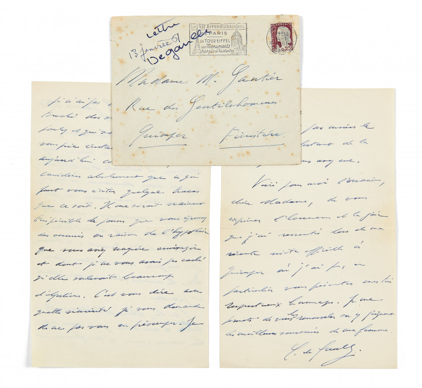 DE GAULLE (Charles)  Lettre autographe signée.