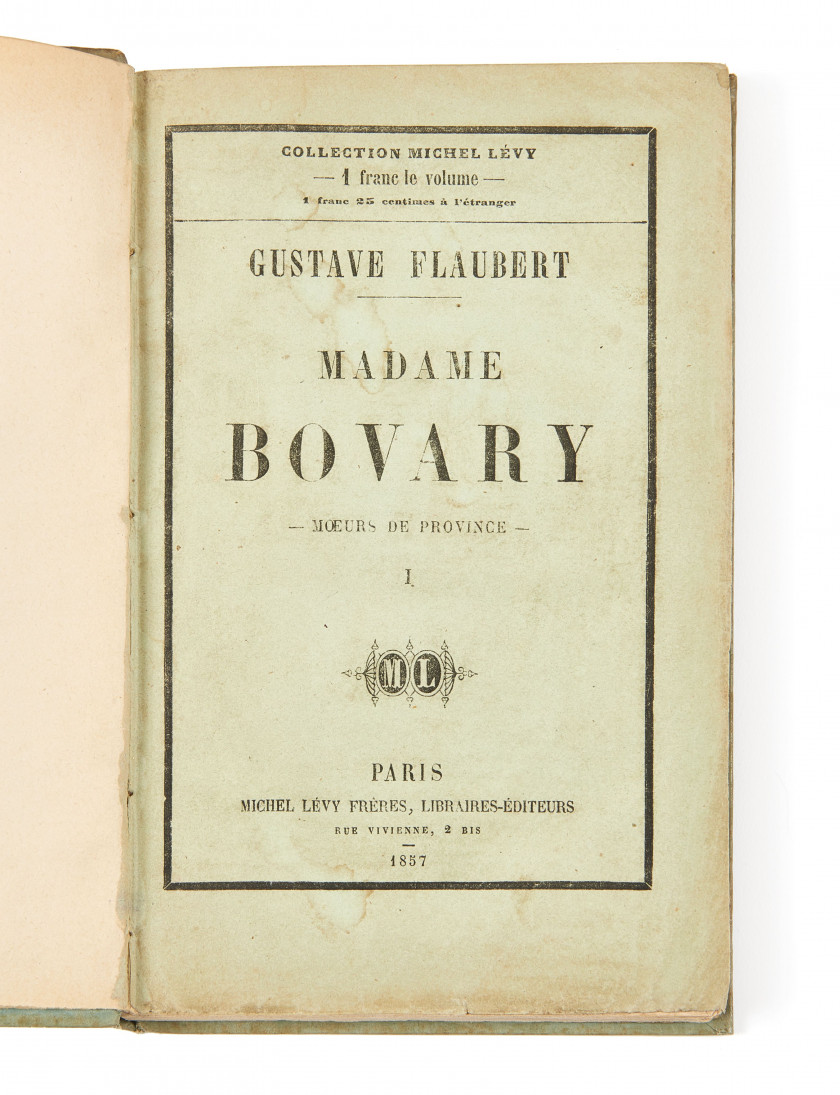 FLAUBERT (Gustave)  Madame Bovary.