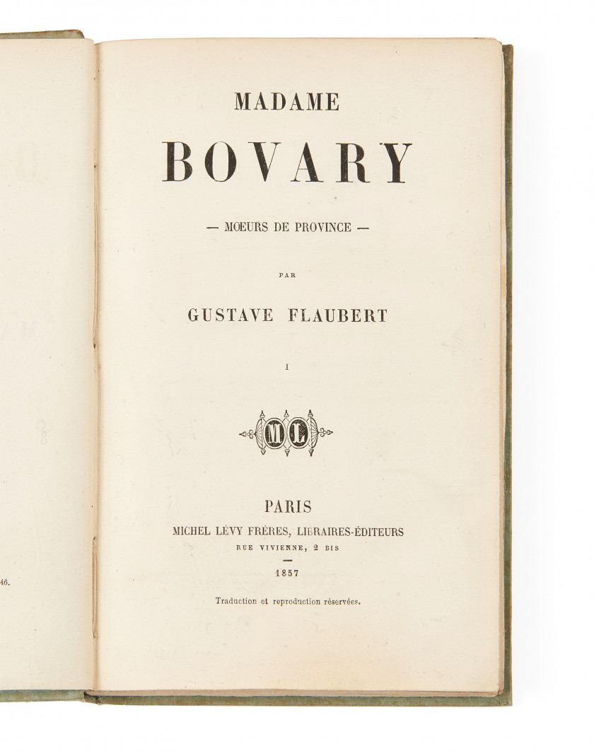 FLAUBERT (Gustave)  Madame Bovary.