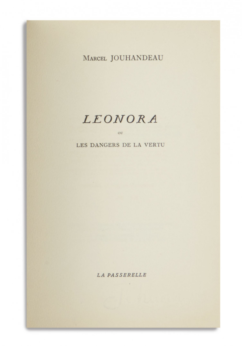 CAILLAUD- JOUHANDEAU (Marcel)  Le Cantique du singulier.