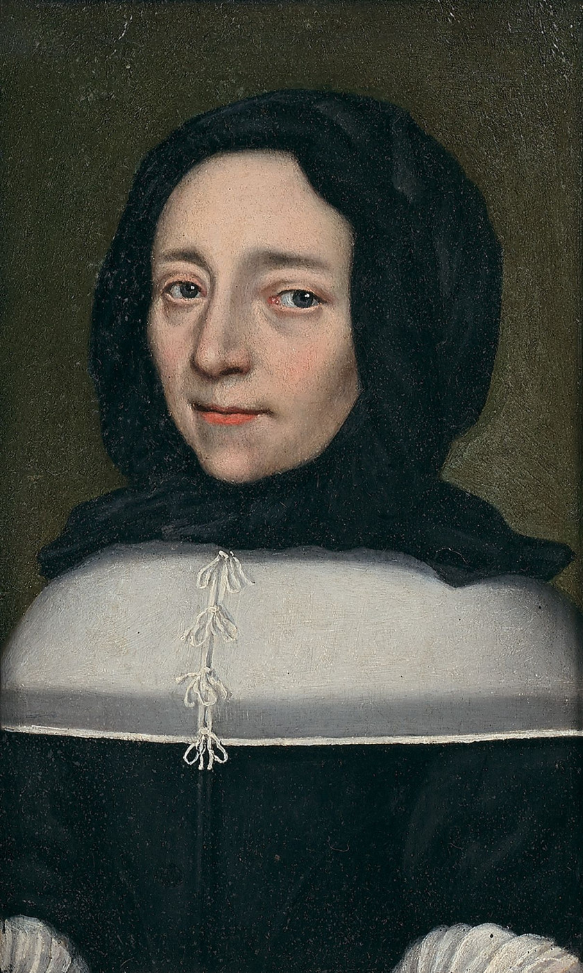 Ecole flamande du XVIIe siècle  Portrait d'un notable et Portrait de son épouse Paire d'huiles sur panneaux, revers de panneaux de c.