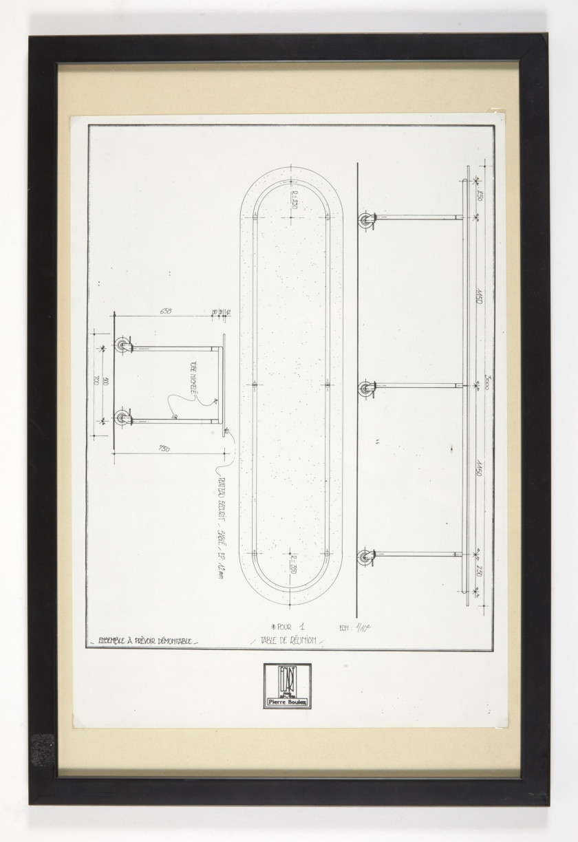 Andrée PUTMAN & ECART PARIS 1925-2013 Table de réunion « Pierre Boulez » - circa 1988