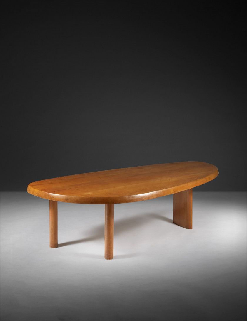 Charlotte PERRIAND 1903-1999 Importante table dite « Forme libre » le modèle créé circa 1956