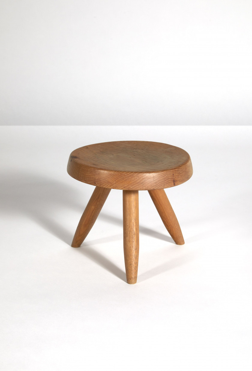 Charlotte PERRIAND 1903-1999 Tabouret bas dit "Berger" - circa 1950