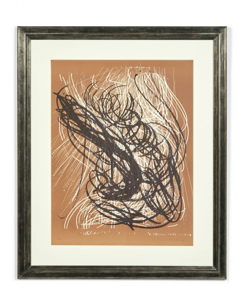 Hans HARTUNG (1904 - 1989) L 1971 - 7C - 1971 Zincographie en couleurs sur Rives