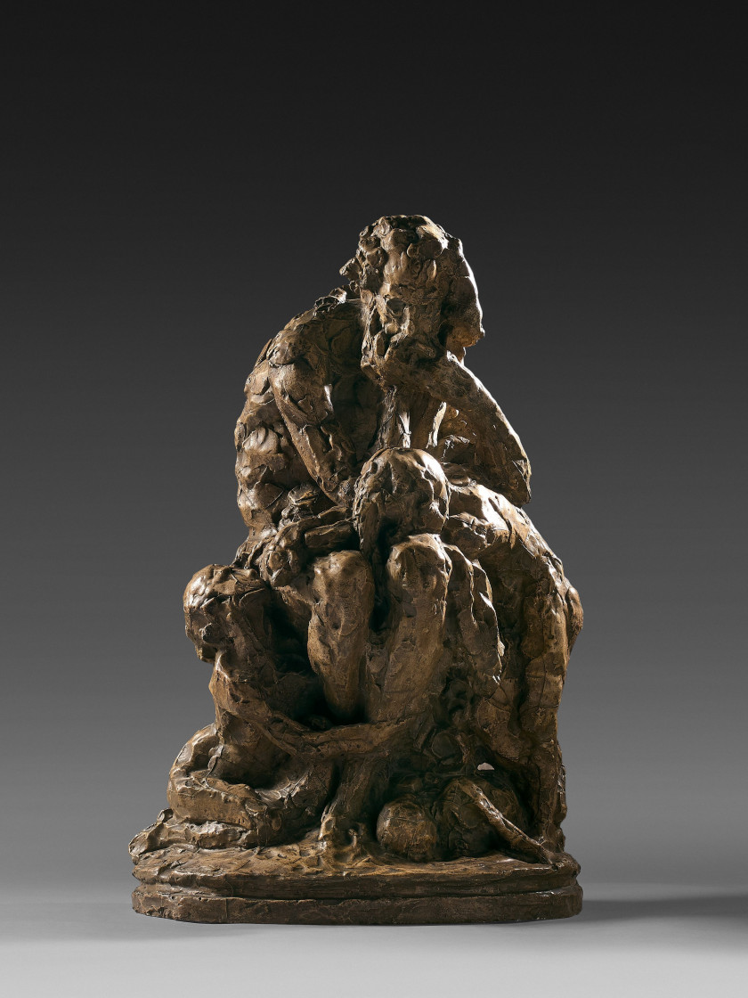 Jean-Baptiste CARPEAUX Valenciennes, 1827 - Courbevoie, 1875 Ugolin Plâtre patiné