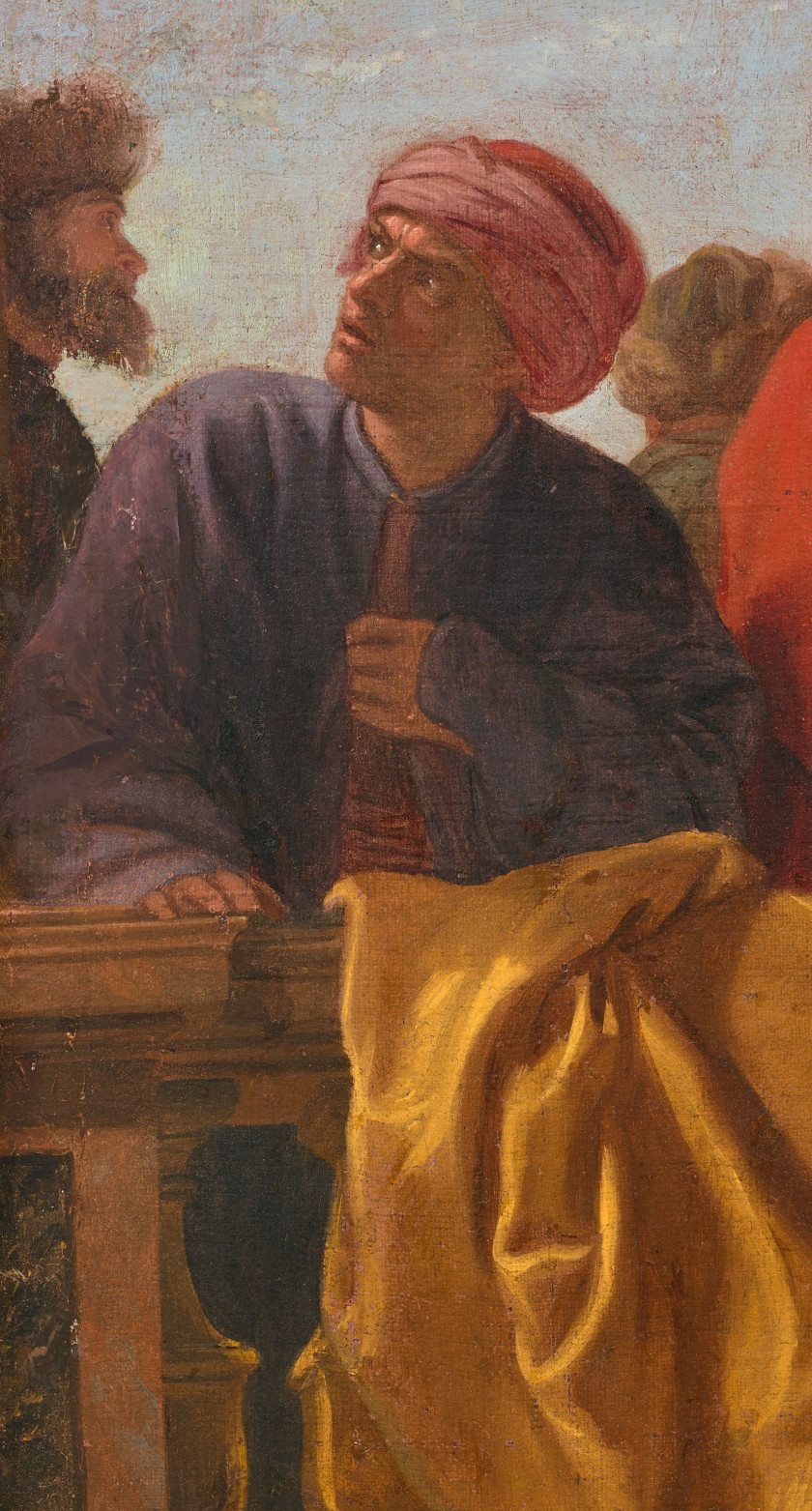 Charles LE BRUN et atelier Paris, 1619 - 1690 Les différentes nations de l'Asie et Les différentes nations de l'Afrique Paire d'huil