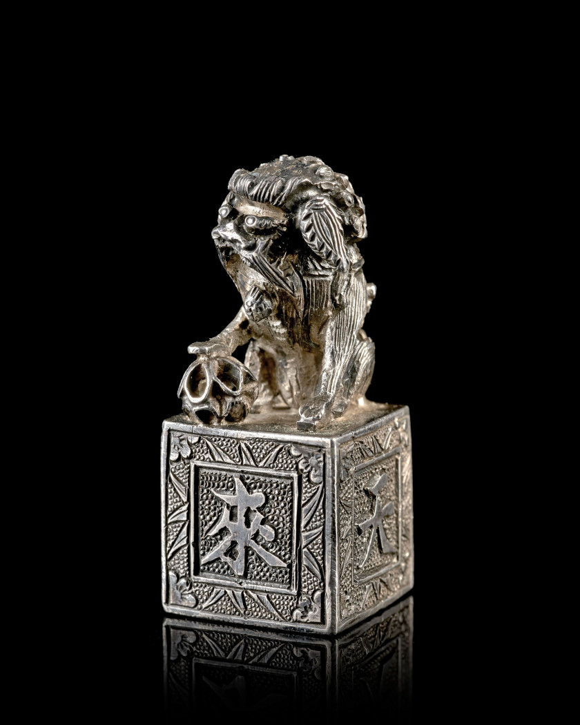 PETIT CACHET EN ARGENT, Chine, époque Guangxu (1875-1908) ou début du XXe siècle