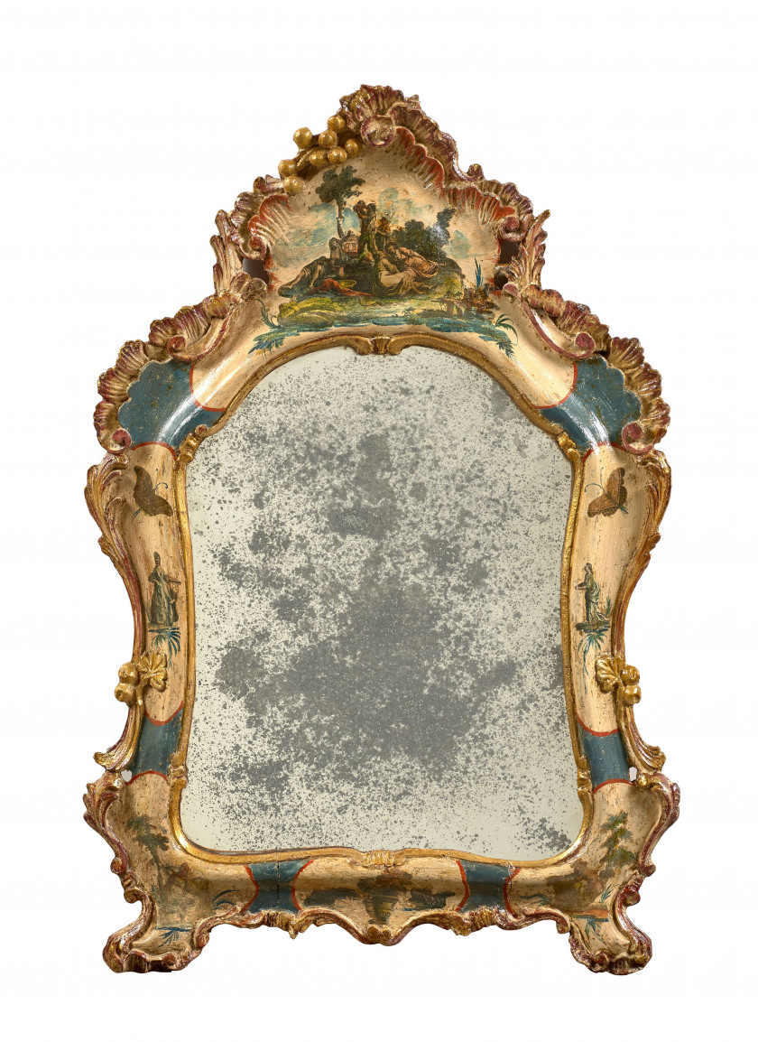 MIROIR VÉNITIEN D'ÉPOQUE ROCOCO