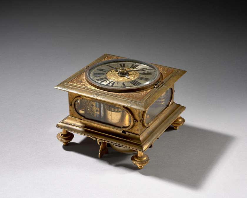 HORLOGE DE TABLE Christof Schoëner, Augusta Fin du XVIIe siècle