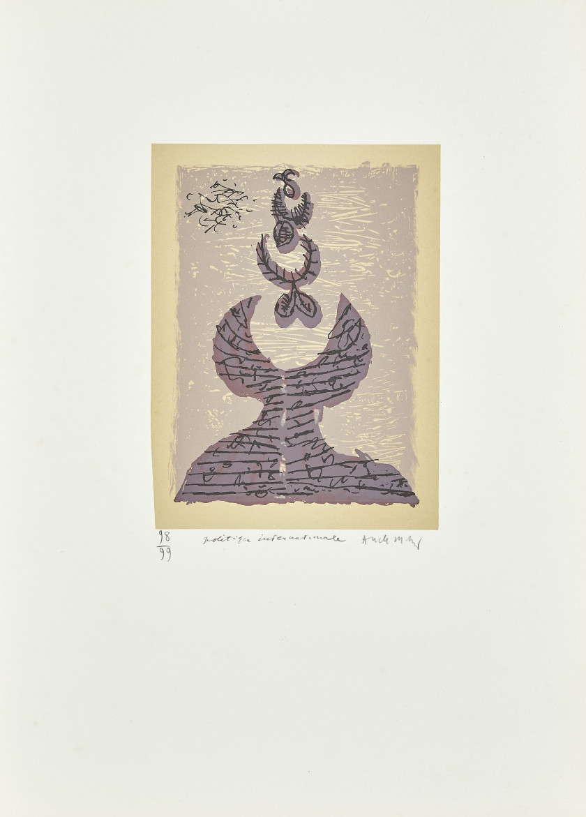 ¤ Pierre ALECHINSKY (Né en 1927) Expériences sans l'expérience - 1979 10 lithographies dessinées en 1950