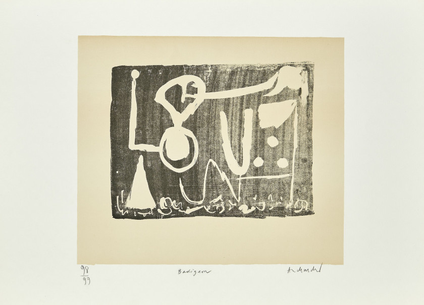 ¤ Pierre ALECHINSKY (Né en 1927) Expériences sans l'expérience - 1979 10 lithographies dessinées en 1950