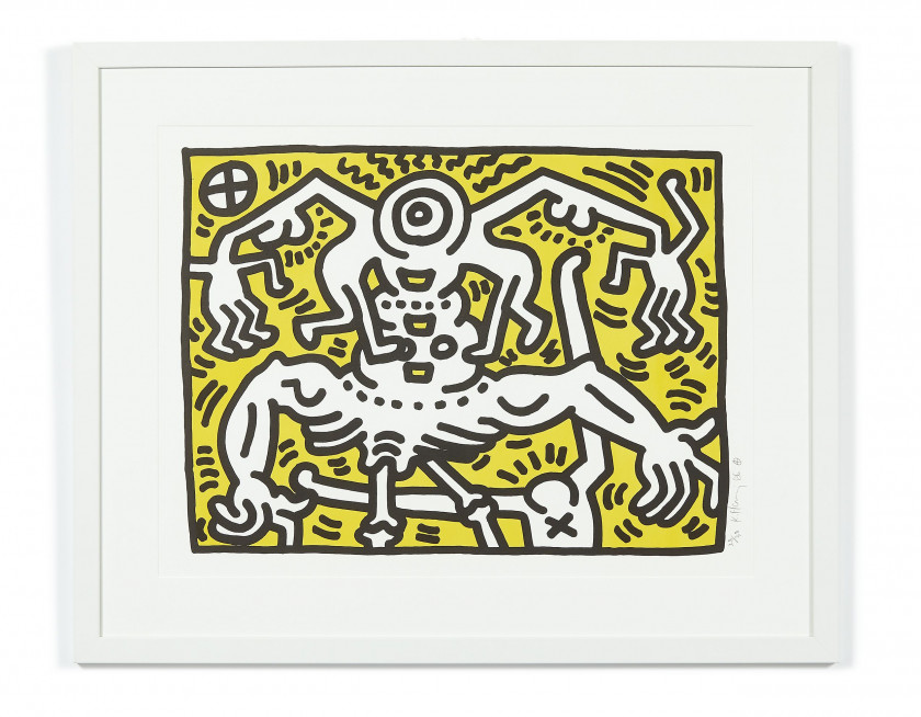 Keith HARING (1958 - 1990) Untitled - 1986 Lithographie en couleurs