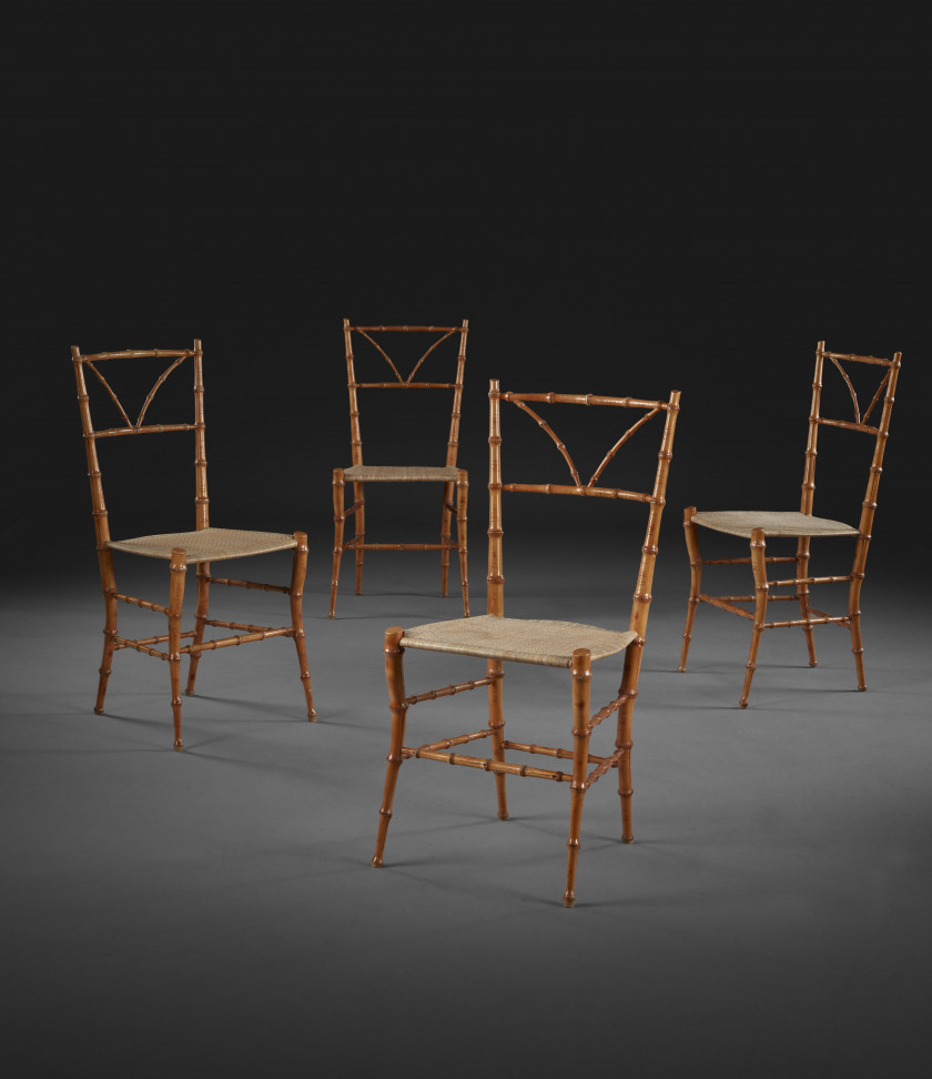 SUITE DE QUATRE CHAISES D'ÉPOQUE NAPOLÉON III