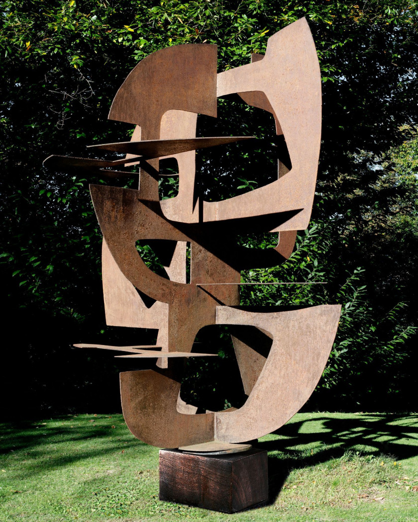 ¤ Berto LARDERA (1911 - 1989) SANS TITRE - 1952 Fer monté sur un mécanisme tournant