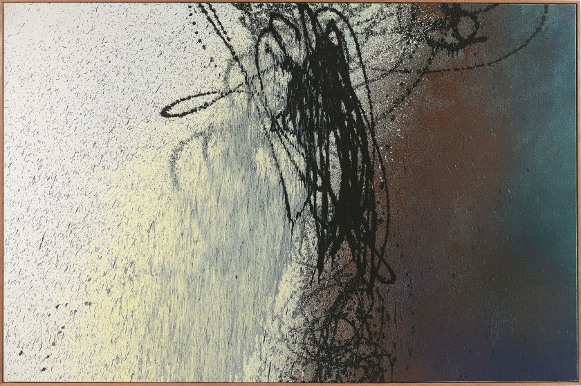 Hans HARTUNG (1904 - 1989) T1989-E39 - 1989 Acrylique sur toile