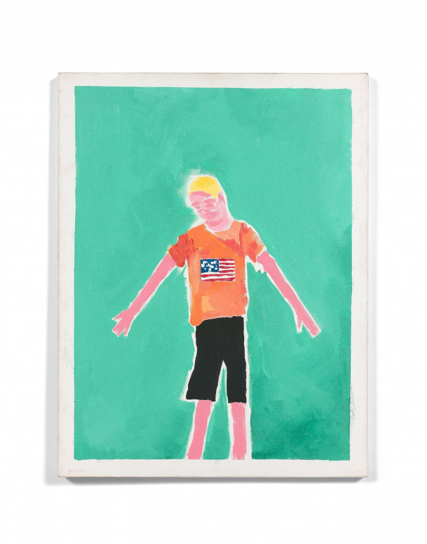 ¤ Mark GONZALES Untitled (Boy) - 1998  Acrylic on canvas; signed and dated on verso  18 x 14 in.