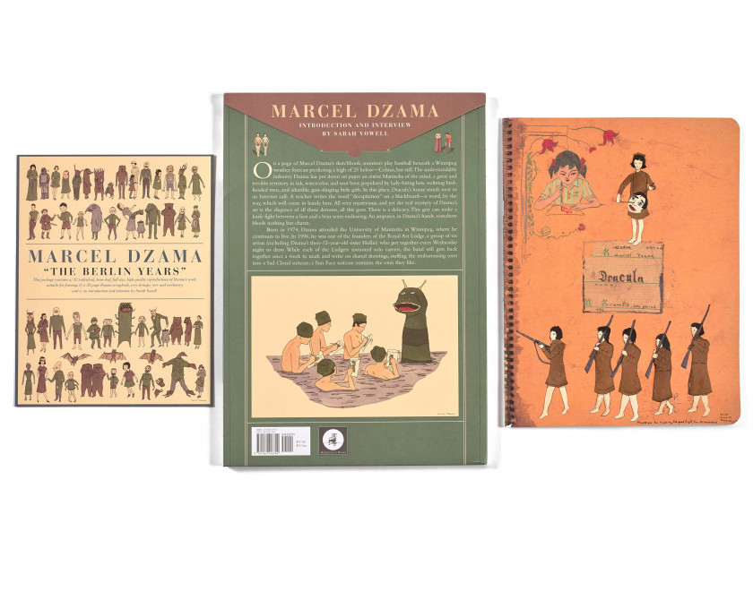 ¤ Marcel DZAMA The Berlin Years – 2006 Gouache, watercolor, ink, acrylic and collage on book accompanied by thirty-two...