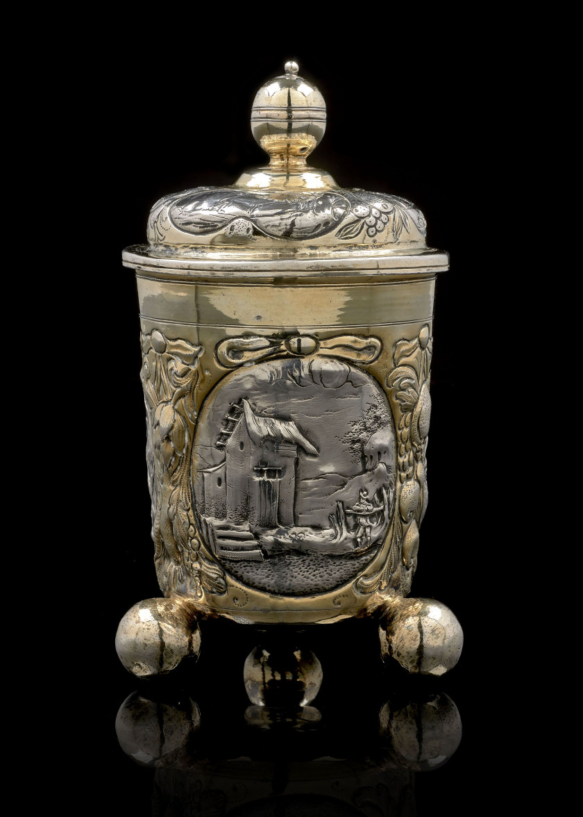 GOBELET COUVERT EN ARGENT ET VERMEIL Par Matthaus Schmidt Augsbourg, vers 1689-1692