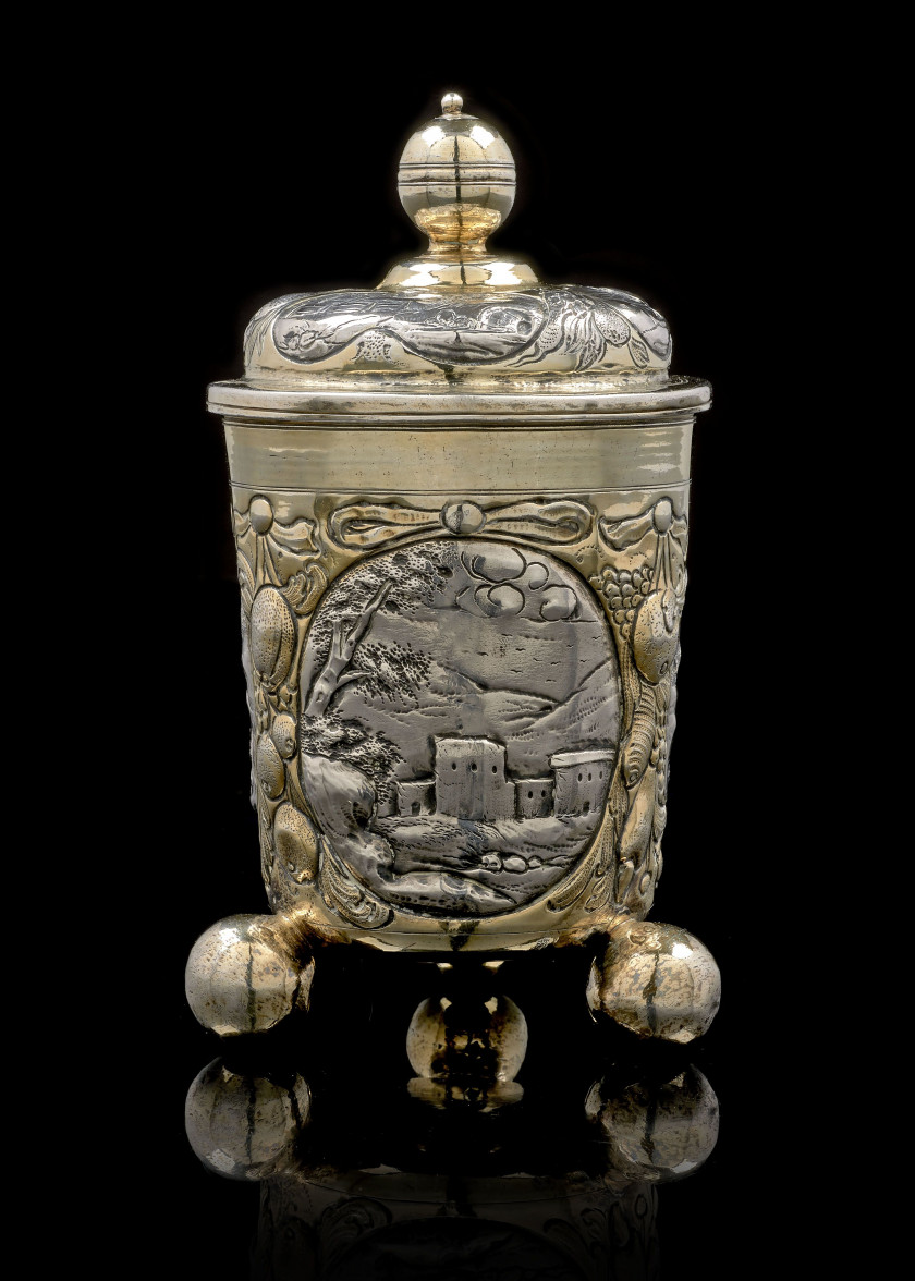 GOBELET COUVERT EN ARGENT ET VERMEIL Par Matthaus Schmidt Augsbourg, vers 1689-1692