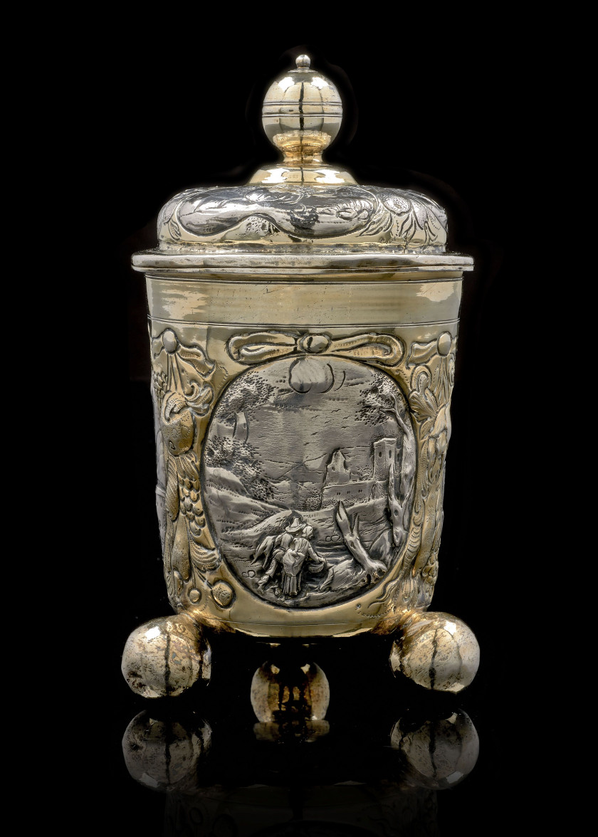 GOBELET COUVERT EN ARGENT ET VERMEIL Par Matthaus Schmidt Augsbourg, vers 1689-1692
