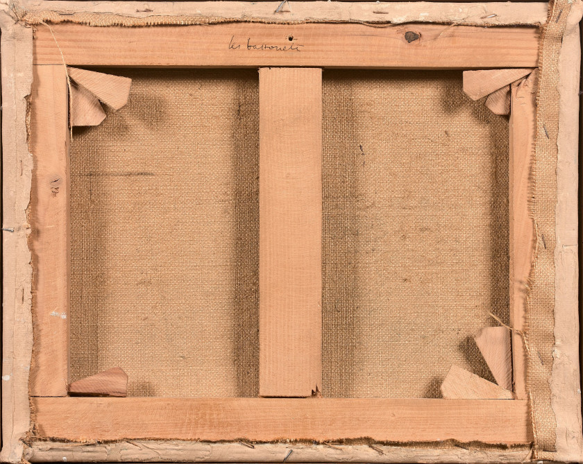 Jean FAUTRIER 1898 - 1964 LES BATONNETS - Circa 1957 Technique mixte sur papier marouflé sur toile