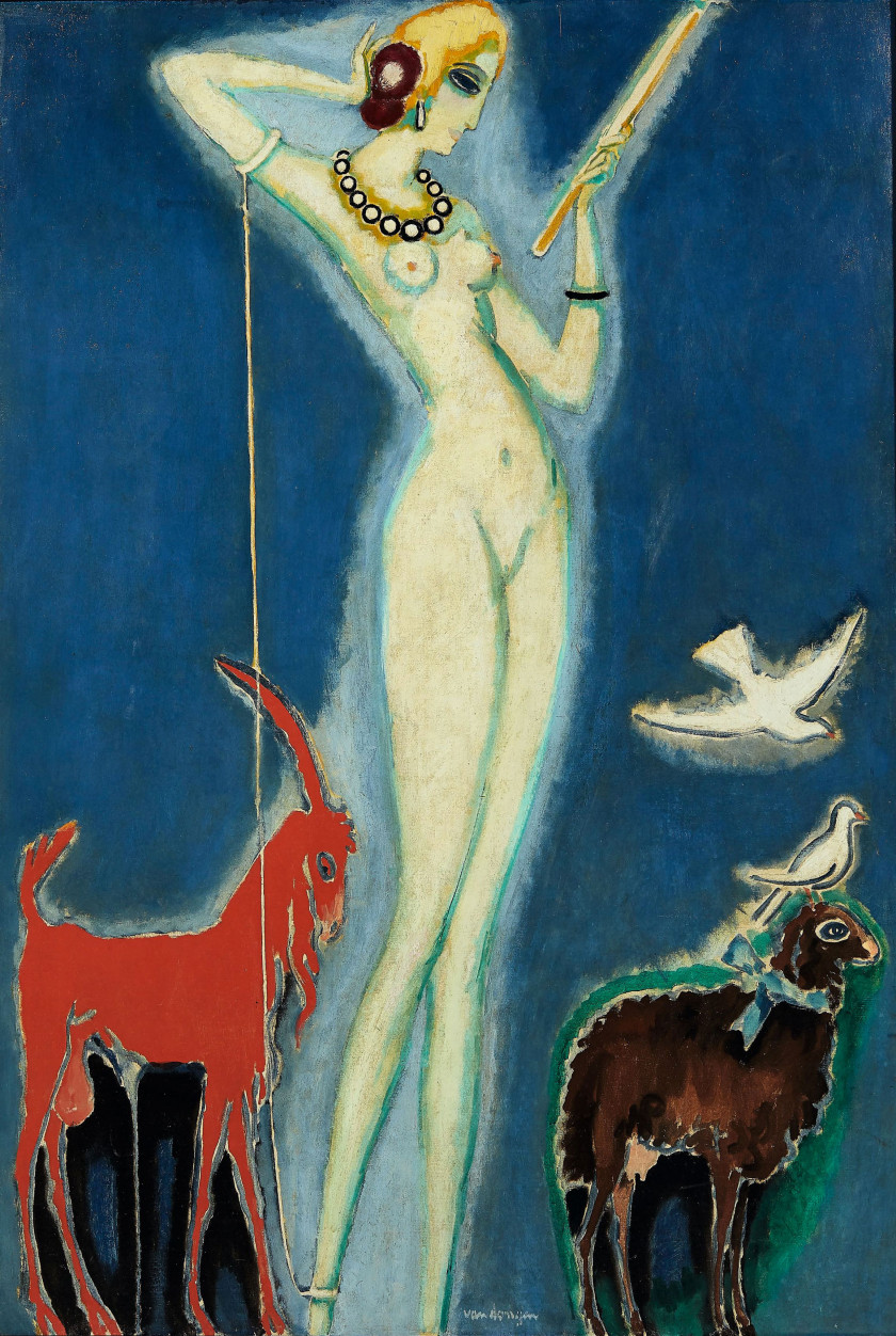 Kees VAN DONGEN 1877 - 1968 La femme au miroir - circa 1914-1917 Huile sur toile