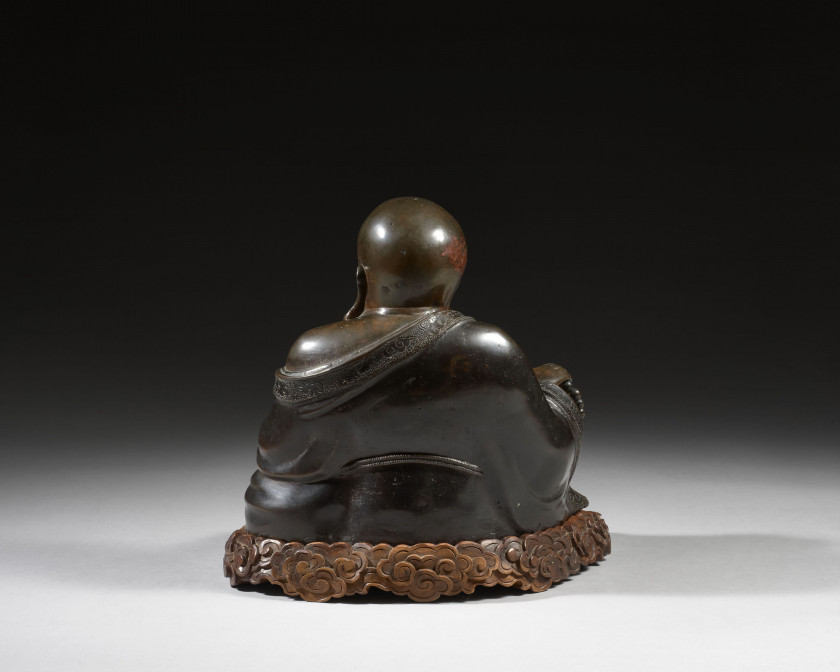 STATUETTE DE BUDAI EN BRONZE, Chine, XIXe - XXe siècle